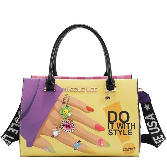 Nicole Lee Handbags - Authentic Nicole Lee USA "Nail Polish" Satchel